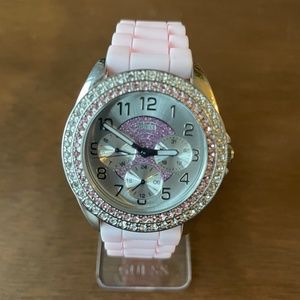 Brand New Womens Pink Sparkle Guess Watch